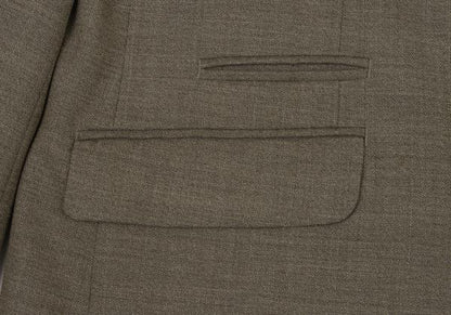 Karl Helmut Wool Stretch 3-Button Jacket Mocha Brown Size S