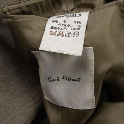 Karl Helmut Wool Stretch 3-Button Jacket Mocha Brown Size S