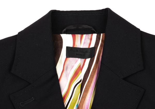 Paul Smith BLACK Wool Jacket Colorful Lining Navy Size 38