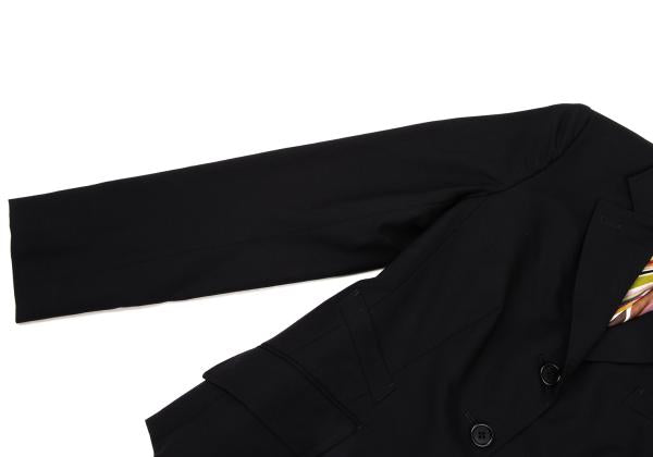 Paul Smith BLACK Wool Jacket Colorful Lining Navy Size 38