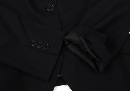 Paul Smith BLACK Wool Jacket Colorful Lining Navy Size 38