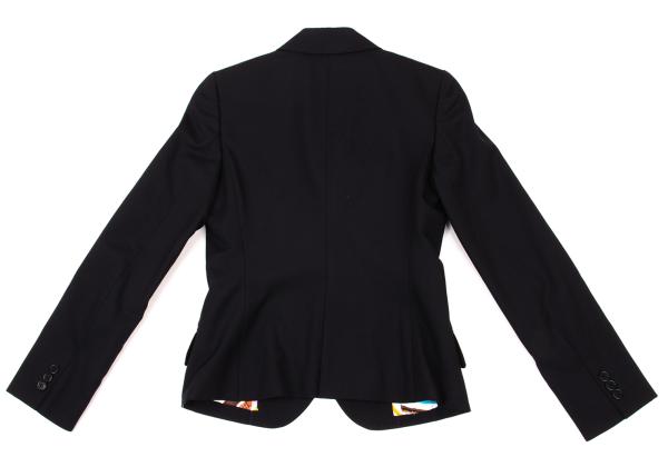 Paul Smith BLACK Wool Jacket Colorful Lining Navy Size 38