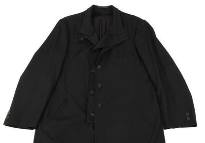 Yohji Yamamoto POUR HOMME 23AW Wool Gab Coat Black Size 1