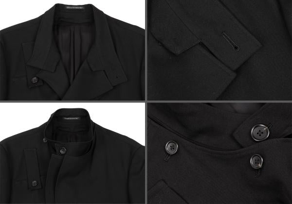 Yohji Yamamoto POUR HOMME 23AW Wool Gab Coat Black Size 1