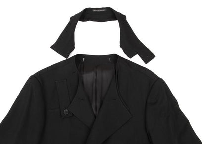 Yohji Yamamoto POUR HOMME 23AW Wool Gab Coat Black Size 1