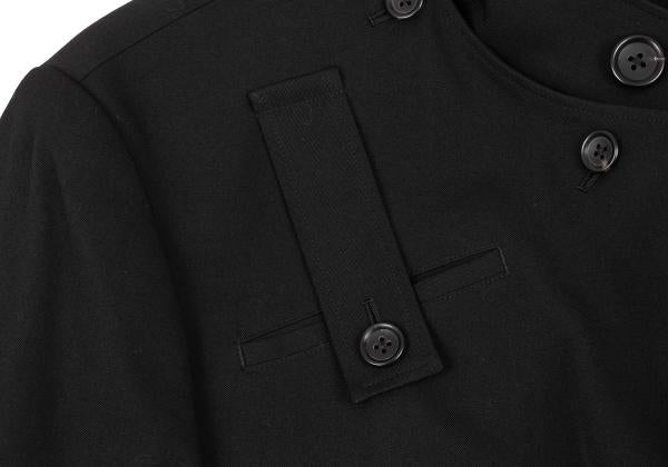 Yohji Yamamoto POUR HOMME 23AW Wool Gab Coat Black Size 1