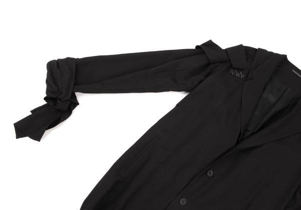 Yohji Yamamoto POUR HOMME 24SS Black Zigzag Jacket Size 1
