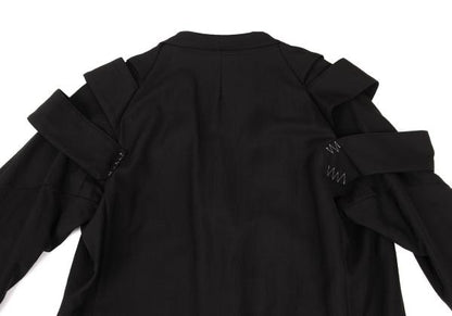 Yohji Yamamoto POUR HOMME 24SS Black Zigzag Jacket Size 1