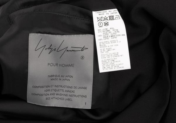 Yohji Yamamoto POUR HOMME 24SS Black Zigzag Jacket Size 1