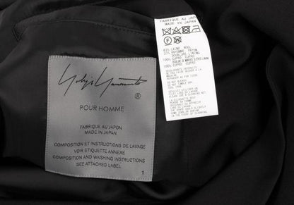 Yohji Yamamoto POUR HOMME 24SS Black Zigzag Jacket Size 1