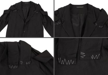 Yohji Yamamoto POUR HOMME 24SS Hard Twist Setup Black Size 1