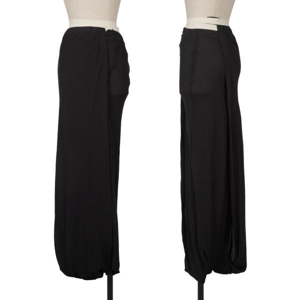 COMME des GARCONS Wool Blend Fold-Over Skirt Navy Size M