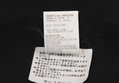 COMME des GARCONS Wool Blend Fold-Over Skirt Navy Size M