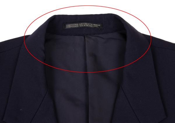 Yohji Yamamoto POUR HOMME Wool Gabardine Jacket Blue Size M