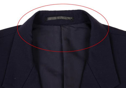 Yohji Yamamoto POUR HOMME Wool Gabardine Jacket Blue Size M