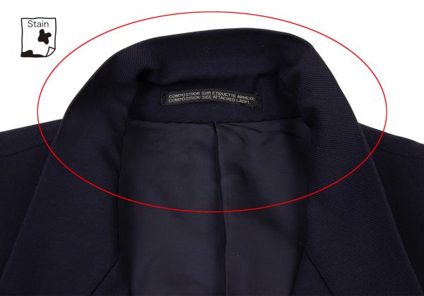 Yohji Yamamoto POUR HOMME Wool Gabardine Jacket Blue Size M