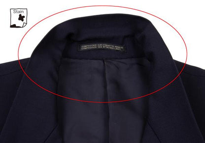 Yohji Yamamoto POUR HOMME Wool Gabardine Jacket Blue Size M