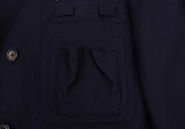 Yohji Yamamoto POUR HOMME Wool Gabardine Jacket Blue Size M