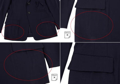 Yohji Yamamoto POUR HOMME Wool Gabardine Jacket Blue Size M