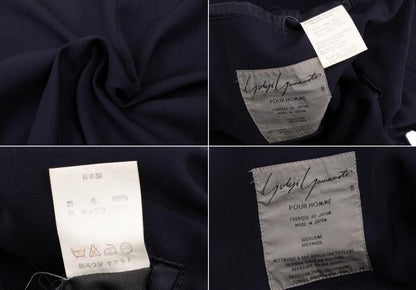 Yohji Yamamoto POUR HOMME Wool Gabardine Jacket Blue Size M