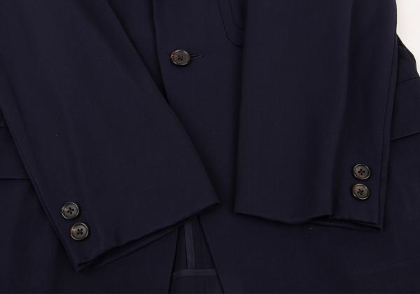 Yohji Yamamoto POUR HOMME Wool Gabardine Suit Blue Size M