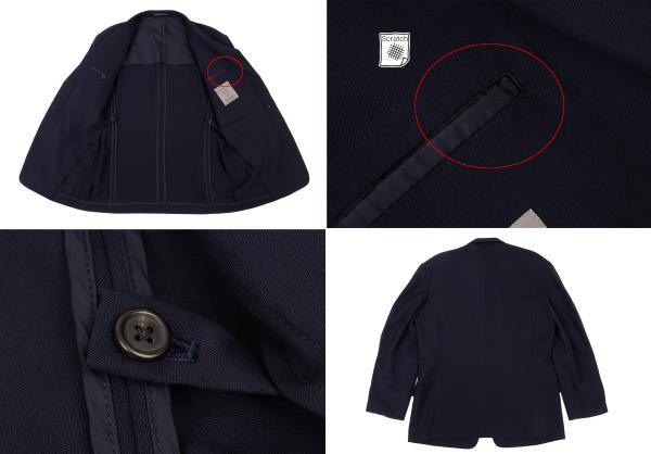 Yohji Yamamoto POUR HOMME Wool Gabardine Suit Blue Size M