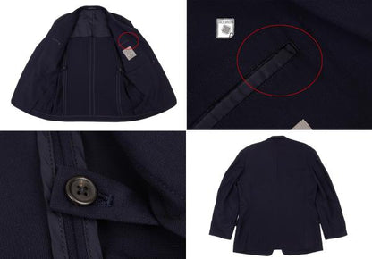 Yohji Yamamoto POUR HOMME Wool Gabardine Suit Blue Size M