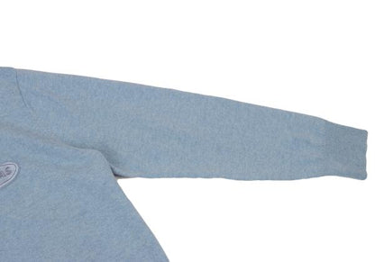 Papas Logo Patch Wool Knit Sweater Light Blue Size 50L