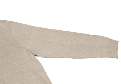 Papas Linen V-Neck Summer Knit Sweater Beige Size 50L
