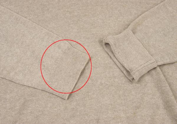 Papas Linen V-Neck Summer Knit Sweater Beige Size 50L
