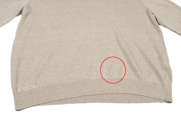 Papas Linen V-Neck Summer Knit Sweater Beige Size 50L