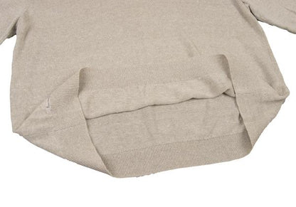 Papas Linen V-Neck Summer Knit Sweater Beige Size 50L