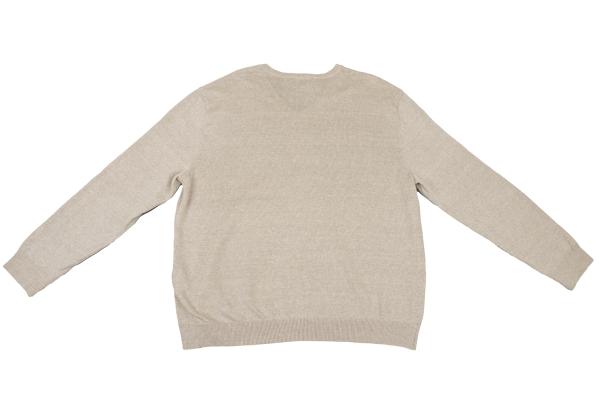 Papas Linen V-Neck Summer Knit Sweater Beige Size 50L