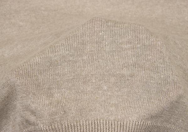 Papas Linen V-Neck Summer Knit Sweater Beige Size 50L