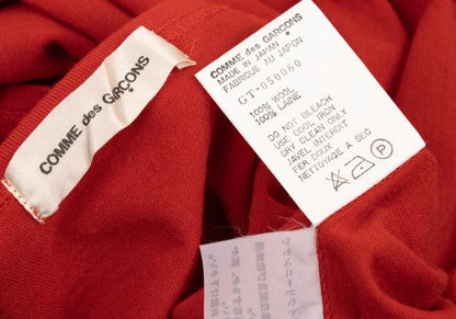 COMME des GARCONS Wool Drop Shoulder Knit Red Size M