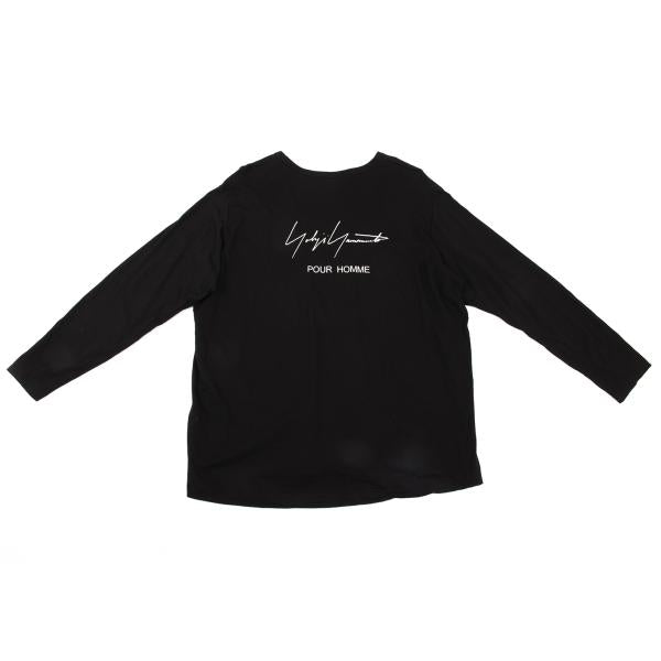 Yohji Yamamoto POUR HOMME 21SS Back Logo Shirt Black Size 3