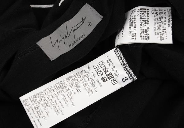 Yohji Yamamoto POUR HOMME 21SS Back Logo Shirt Black Size 3