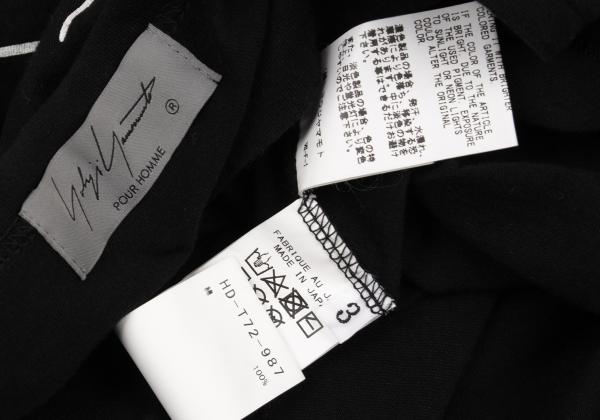 Yohji Yamamoto POUR HOMME 21SS Back Logo Shirt Black Size 3
