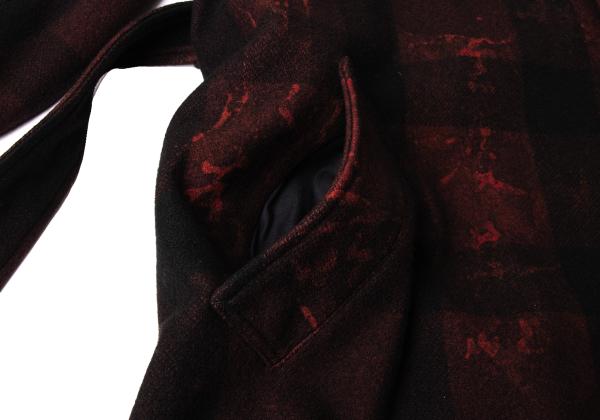 Yohji Yamamoto POUR HOMME 20AW Suzume Coat Black/Red Size 1