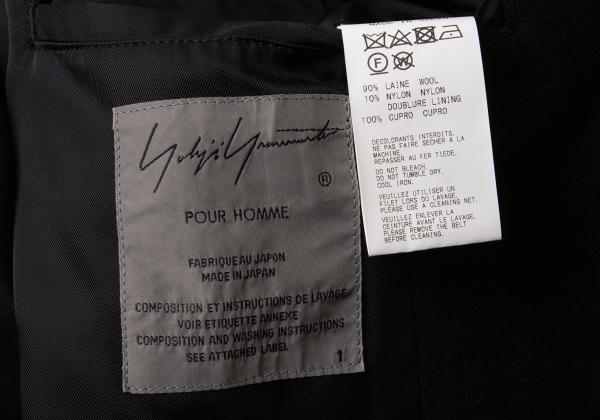 Yohji Yamamoto POUR HOMME 20AW Suzume Coat Black/Red Size 1
