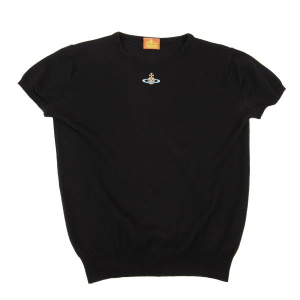 Vivienne Westwood Black Orb Embroidered Knit Size S