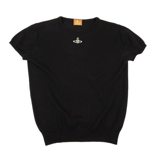 Vivienne Westwood Black Orb Embroidered Knit Size S