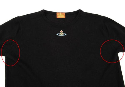 Vivienne Westwood Black Orb Embroidered Knit Size S