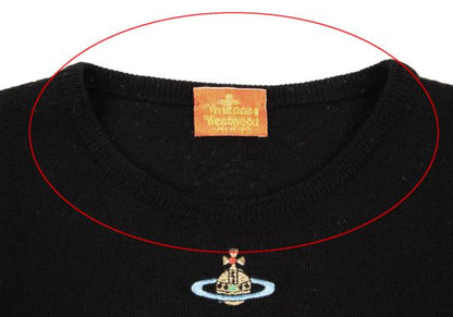 Vivienne Westwood Black Orb Embroidered Knit Size S