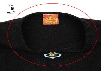 Vivienne Westwood Black Orb Embroidered Knit Size S