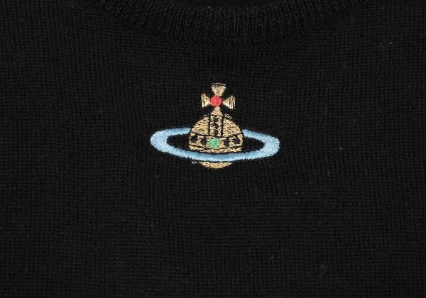 Vivienne Westwood Black Orb Embroidered Knit Size S