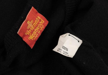 Vivienne Westwood Black Orb Embroidered Knit Size S