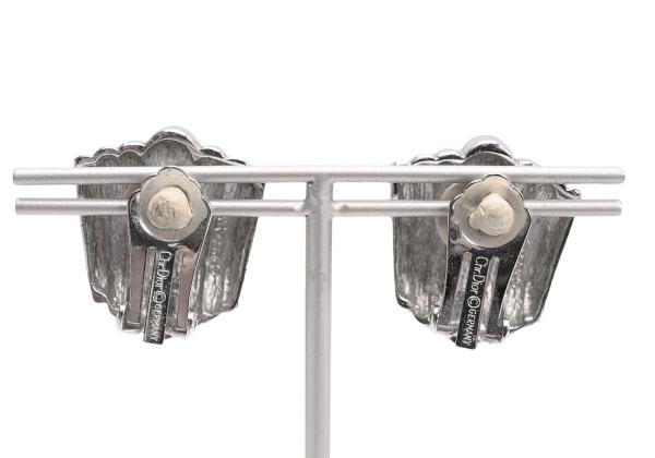 Christian Dior Rhinestone Silver Earrings