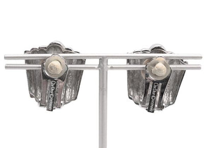 Christian Dior Rhinestone Silver Earrings