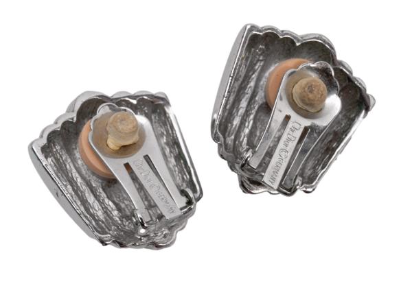 Christian Dior Rhinestone Silver Earrings